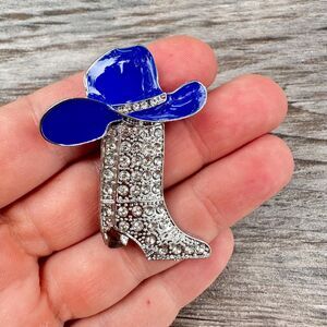 Vintage Dallas Cowboy Jewelry Dallas Cowboys Pin Cowboy Boot Bling Jewelry